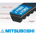 Производства mitsuboshi Бельтинг прочный и энергосберегающий e-мощность сырцового края cogged V-пояса. Сделано в Японии (пояс V для стиральной машины)